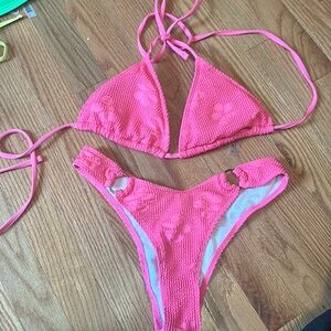 SHEIN pink Bikini Set